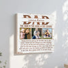 Personalized Dad the Man Hero Legend Canvas Custom Photo Gift for on Birthday or Father’s Day