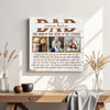 Personalized Dad the Man Hero Legend Canvas Custom Photo Gift for on Birthday or Father’s Day