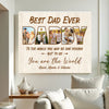 Personalized Dad to the World You May Be One Person Canvas Wall Art Custom Photo Father’s Day Gift for Daddy from Family