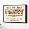 Personalized Dad to the World You May Be One Person Canvas Wall Art Custom Photo Father’s Day Gift for Daddy