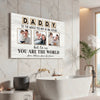 Personalized Daddy To The World You May Be One Person Canvas Custom Photo Wall Art Gift For Dad On Father’s Day