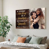 Personalized Every Love Story Is Beautiful Canvas Wall Art Custom Photo Couple Anniversary Gift For Husband And Wife