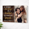 Personalized Every Love Story Is Beautiful Canvas Wall Art Custom Photo Couple Anniversary Gift For Husband And Wife