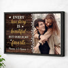 Personalized Every Love Story Is Beautiful Canvas Wall Art Custom Photo Couple Anniversary Gift For Husband And Wife