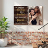 Personalized Every Love Story Is Beautiful Canvas Wall Art Custom Photo Couple Anniversary Gift For Husband And Wife