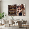 Personalized Every Love Story Is Beautiful Canvas Wall Art Custom Photo Couple Anniversary Gift For Husband And Wife