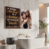 Personalized Every Love Story Is Beautiful Canvas Wall Art Custom Photo Couple Anniversary Gift For Husband And Wife