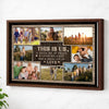Personalized Family Canvas Prints - Custom Photo Collage - This Is Us Little Bit Of Crazy - Brown Frame / 12x9