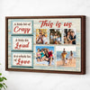 Personalized Family Canvas Prints - Custom Photo Collage - This Is Us Wall Art - Brown Frame / 12x9