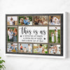 Personalized Family Canvas Prints - Custom Photo Collage Wall Art - This Is Us A Little Bit Of Crazy - White Frame