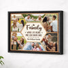 Personalized Family Canvas Prints - Custom Photo Collage Wall Art - Where Life Is Begins - Black Frame / 14x11