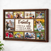 Personalized Family Canvas Prints - Custom Photo Collage Wall Art - A Little Bit Of Crazy - Brown Frame / 12x9