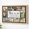 Personalized Family Canvas Prints - Custom Photo Collage Wall Art - This Is Us A Little Bit Of Crazy - Natural Frame