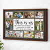 Personalized Family Canvas Prints - Custom Photo Collage Wall Art - This Is Us A Little Bit Of Crazy - Brown Frame