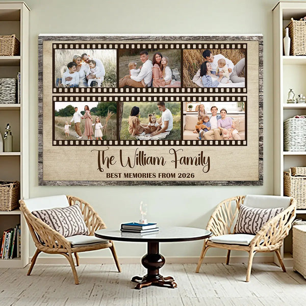 Personalized Family Canvas Prints - Custom Photo Collage Wall Art - Best Memories Since