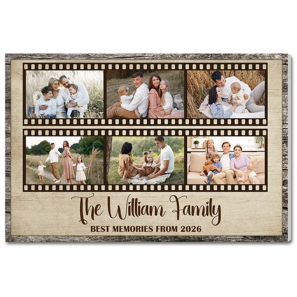 Personalized Family Canvas Prints - Custom Photo Collage Wall Art - Best Memories Since