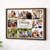 Personalized Family Canvas Prints - Custom Photo Collage Wall Art - Like Branches On A Tree - Brown Frame / 14x11