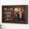 Personalized Family Canvas Prints - Photo Collage - This Is Us Custom - Brown Frame / 12x9