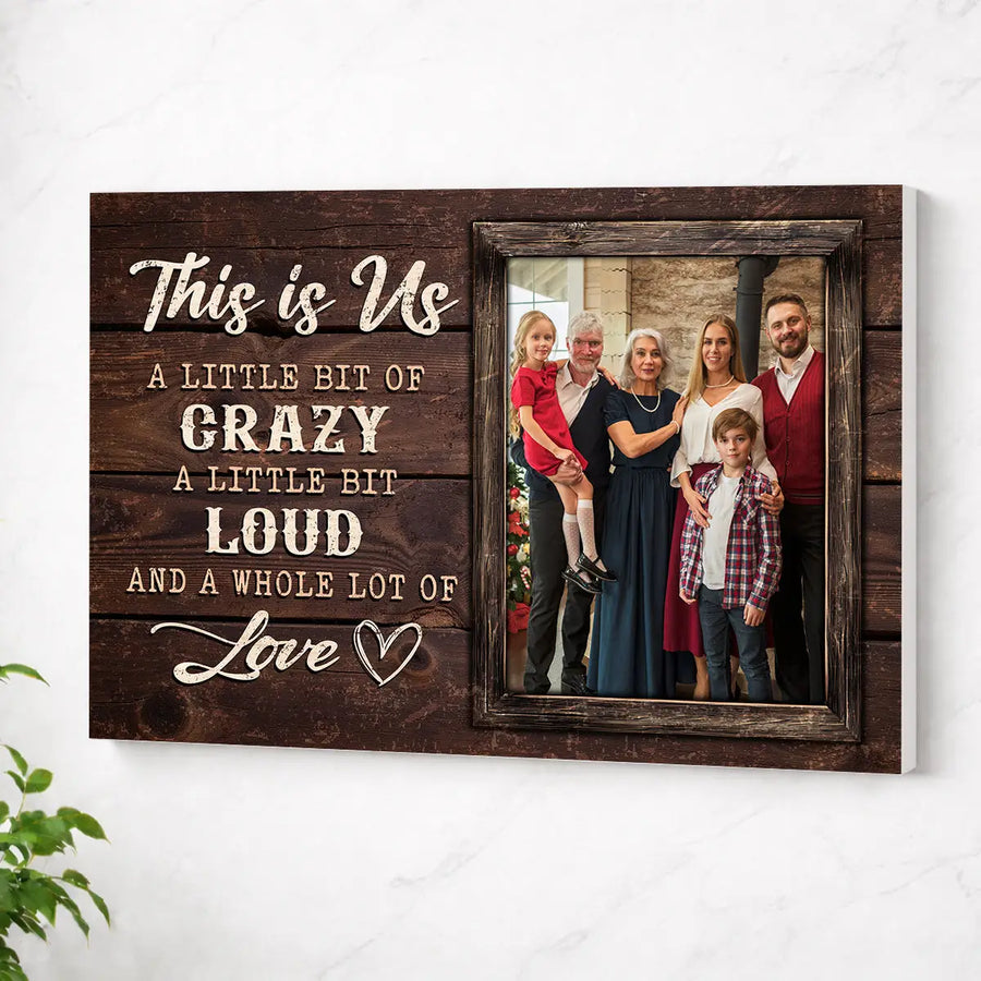 Personalized Family Canvas Prints - Photo Collage - This Is Us Custom - No Frame / 12x9