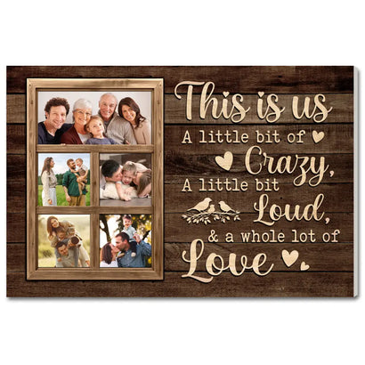 Personalized Family Canvas Wall Art - This Is Us Quote Custom Photo Print - 12x9
