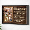 Personalized Family Canvas Wall Art - This Is Us Quote Custom Photo Print - Black Frame / 12x9