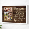 Personalized Family Canvas Wall Art - This Is Us Quote Custom Photo Print - White Frame / 12x9