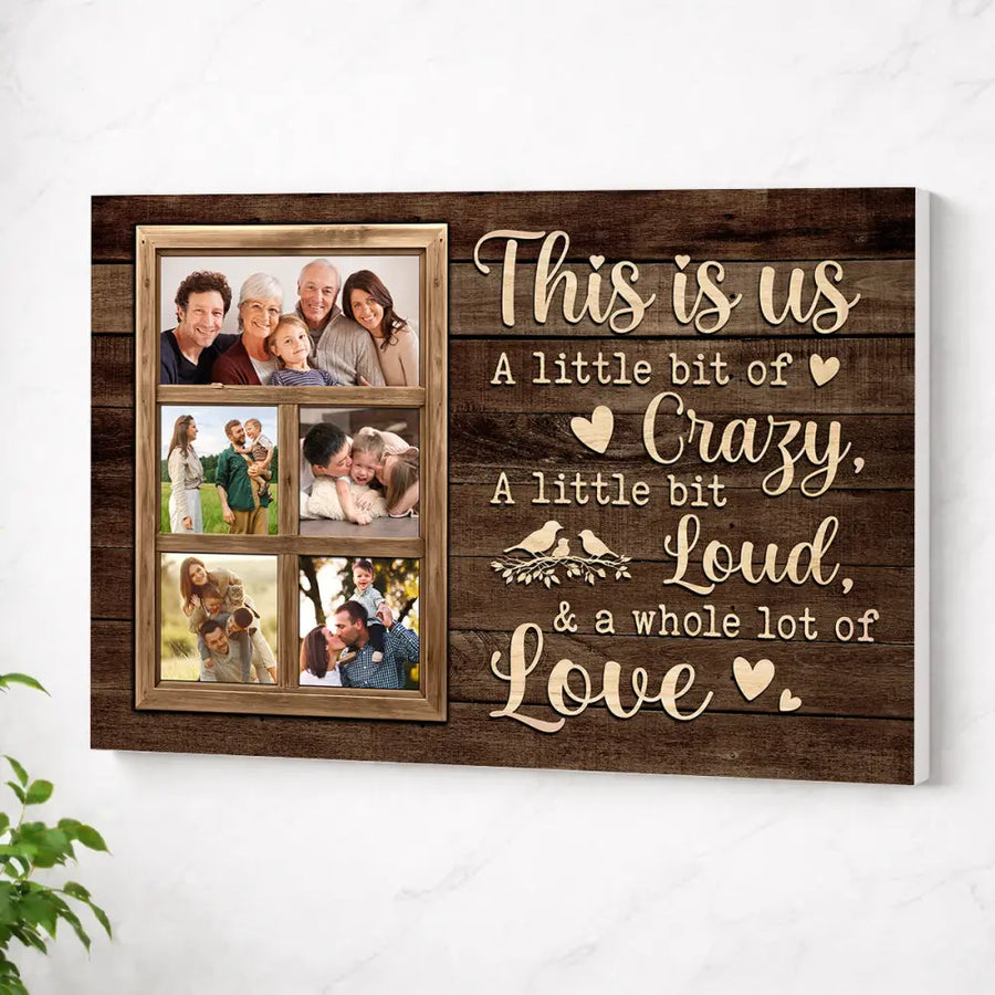 Personalized Family Canvas Wall Art - This Is Us Quote Custom Photo Print - No Frame / 12x9
