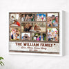Personalized Family Photo Collage Canvas Custom Wall Art Gift For Multi Generation Families And Keepsake Decor - White