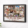 Personalized Family Photo Collage Canvas Custom Wall Art Gift For Multi Generation Families And Keepsake Decor - Black