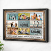 Personalized Family What We Love Canvas Wall Art Custom Photo Collage Gift For Home Decor - Black Frame / 12x9