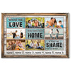 Personalized Family What We Love Canvas Wall Art Custom Photo Collage Gift For Home Decor