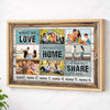 Personalized Family What We Love Canvas Wall Art Custom Photo Collage Gift For Home Decor - Natural Frame / 12x9