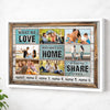 Personalized Family What We Love Canvas Wall Art Custom Photo Collage Gift For Home Decor - White Frame / 12x9