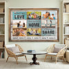 Personalized Family What We Love Canvas Wall Art Custom Photo Collage Gift For Home Decor