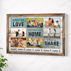 Personalized Family What We Love Canvas Wall Art Custom Photo Collage Gift For Home Decor - No Frame / 12x9