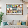 Personalized Family What We Love Canvas Wall Art Custom Photo Collage Gift For Home Decor