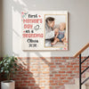 Personalized First Mother’s Day As Grandma Canvas Wall Art Mommy’s Present From Family Keepsake Artwork With Custom