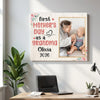 Personalized First Mother’s Day As Grandma Canvas Wall Art Mommy’s Present From Family Keepsake Artwork With Custom
