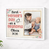 Personalized First Mother’s Day As Grandma Canvas Wall Art Mommy’s Present From Family Keepsake Artwork With Custom