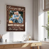 Personalized Forever Your Little Girl Canvas Wall Art Custom Photo Gift for Dad on Fathers Day