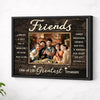 Personalized Friends Canvas Gift Custom Photo for Besties and Friend Groups - Black Frame / 14x11