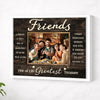 Personalized Friends Canvas Gift Custom Photo for Besties and Friend Groups - White Frame / 14x11
