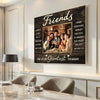 Personalized Friends Canvas Gift Custom Photo for Besties and Friend Groups