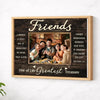 Personalized Friends Canvas Gift Custom Photo for Besties and Friend Groups - Natural Frame / 14x11