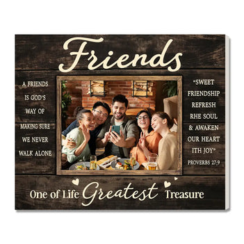 Personalized Friends Canvas Gift Custom Photo for Besties and Friend Groups - 14x11