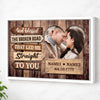 Personalized God Blessed the Broken Road Canvas - Custom Couple Wall Art Romantic Anniversary Gift - White Frame / 12x9