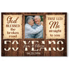 Personalized God Blessed The Broken Road Canvas Wall Art Custom Photo 50 Years Anniversary Wedding Gift For Couple