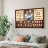 Personalized God Blessed The Broken Road Canvas Wall Art Custom Photo 50 Years Anniversary Wedding Gift For Couple