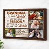Personalized Grandma Canvas Prints - Custom Photo To The World You Are One Person - Brown Frame / 12x9
