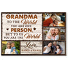 Personalized Grandma Canvas Prints - Custom Photo To The World You Are One Person
